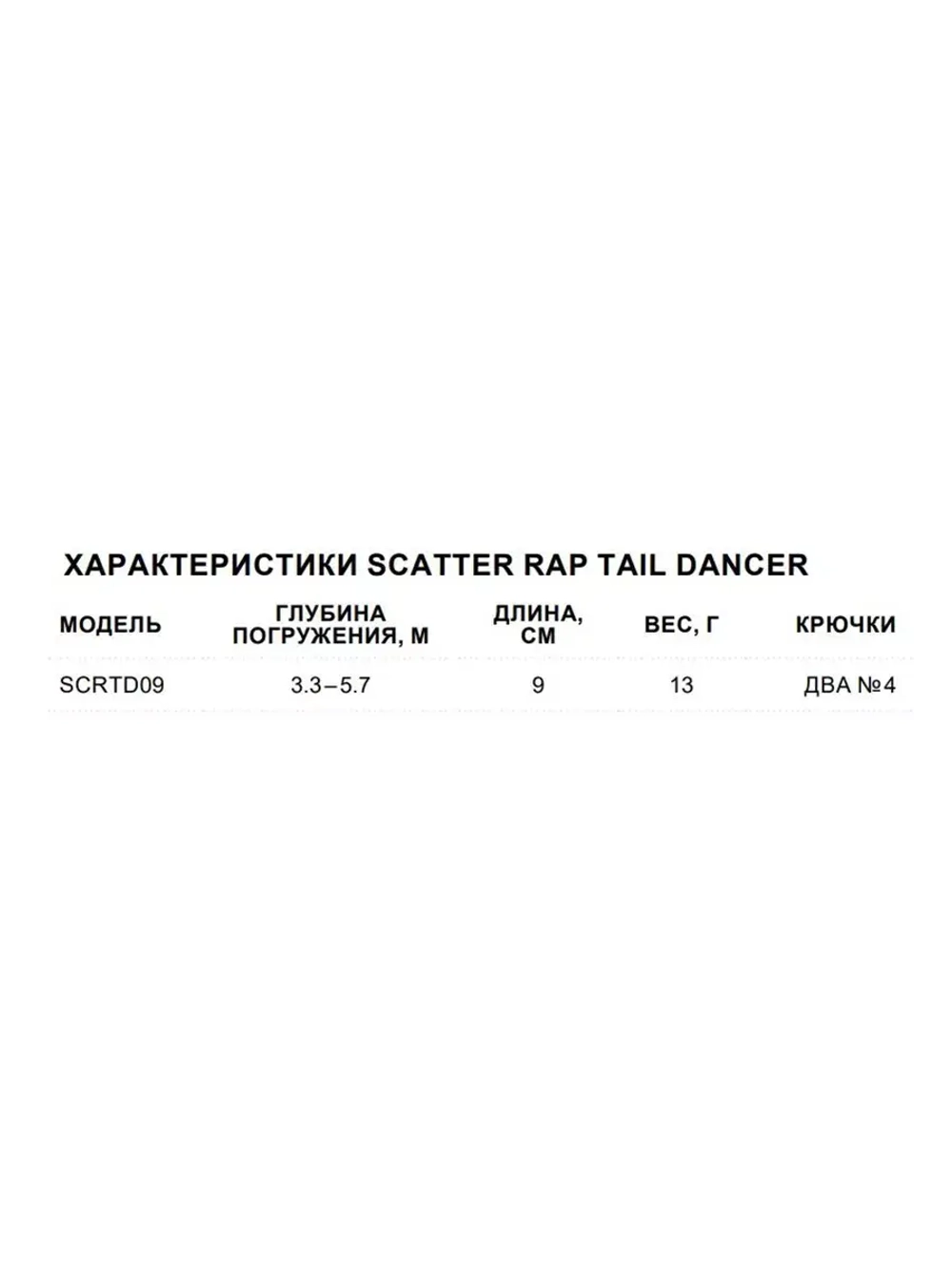 Воблер Scatter Rap Tail Dancer 09 9см 13гр цвет FT плавающий