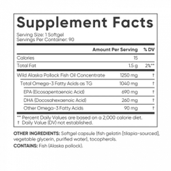 Sports Research Omega-3 Fish Oil, Омега-3 1250 мг, 90 гелевых капсул