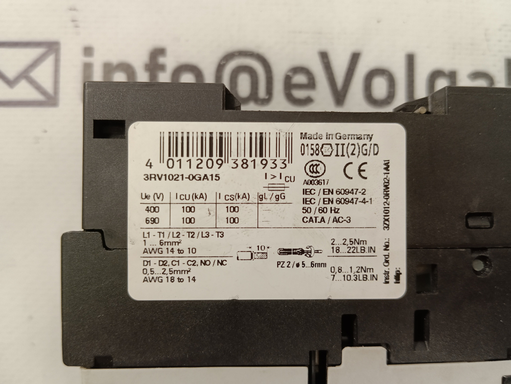 Siemens 3RV1021-0GA15 с хранения