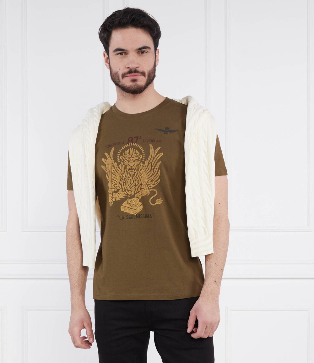 Футболка Aeronautica Militare - зеленый(TS2126J607)