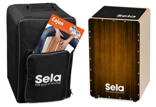 SELA SE 129 EN Cajon Varios Bundle Brown (рюкзак, обучающее пособие, коврик на сиденье в комплекте)