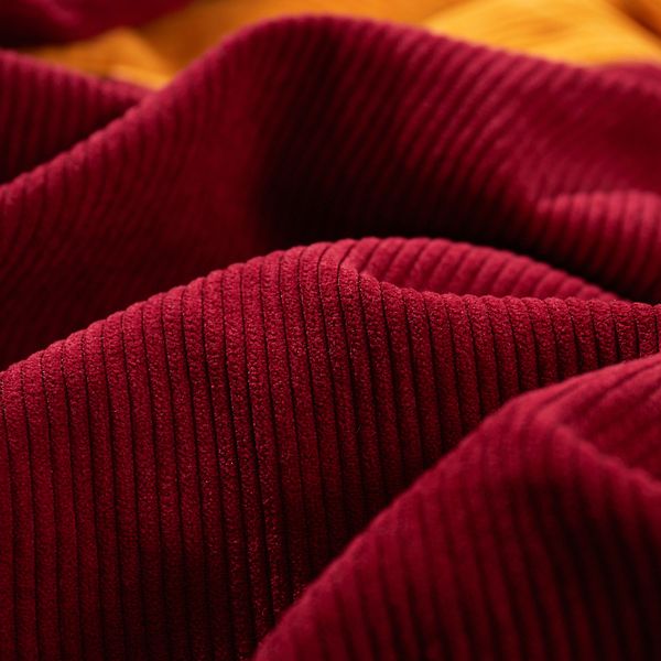 Рубашка Velvet Button Det Бордовый-Горчичная - фото 11