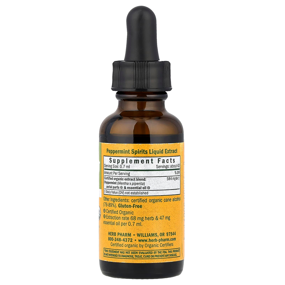 Herb Pharm, мятный спирт, 30 мл (1 жидк. унция)