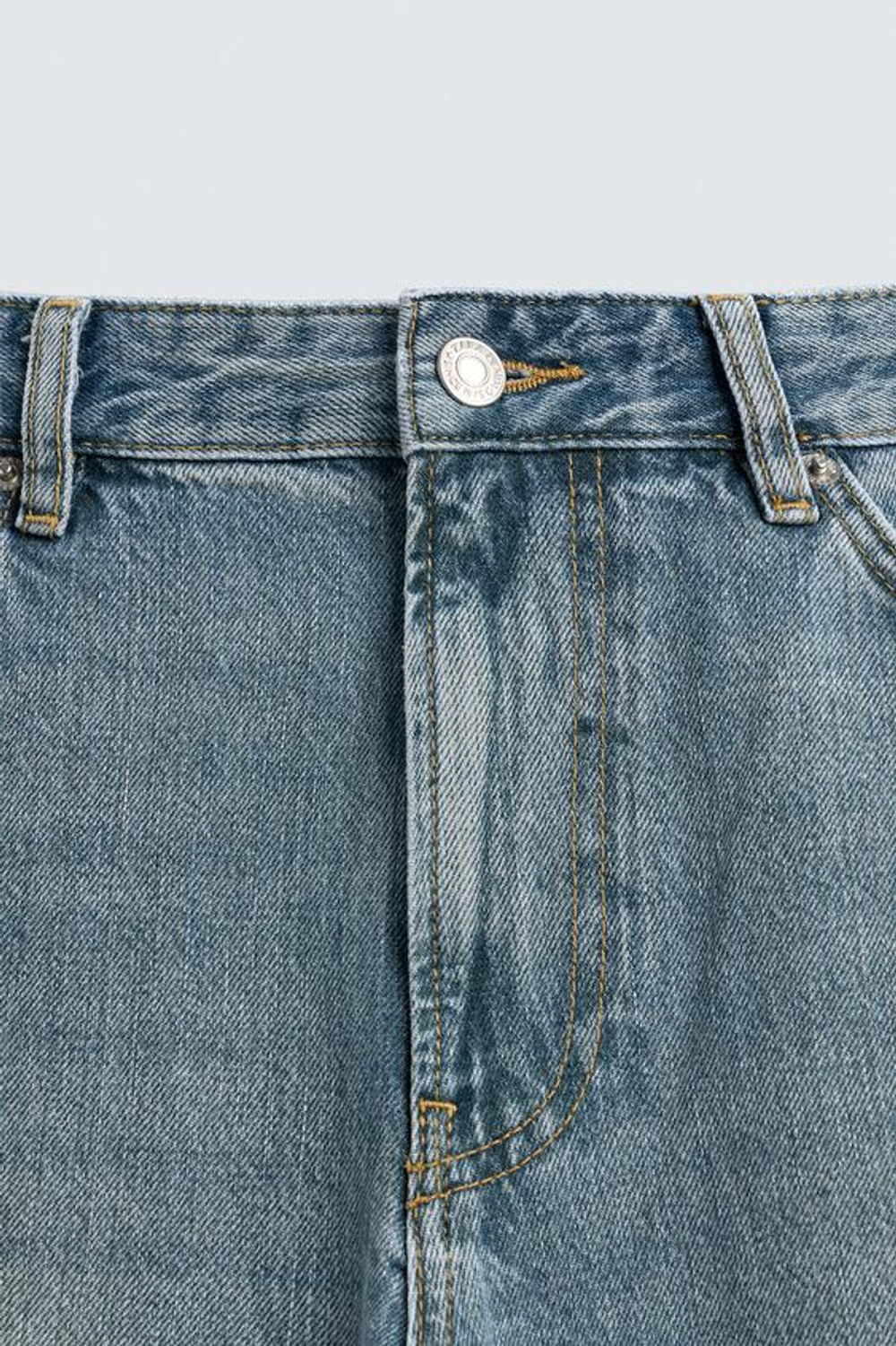 ZARA ДЖИНСЫ RELAXED BARREL FIT, ЗЕЛЕНОВАТО-СИНИЙ