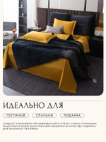 КПБ на резинке Сатин Velvet Premium с Одеялом VPR006, Евро, 4 наволочки, простынь 180*200*25