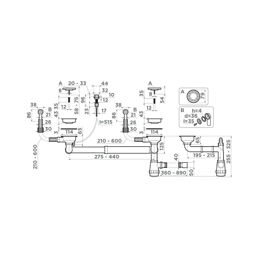 Арматура Omoikiri WK-2-R-A-IN