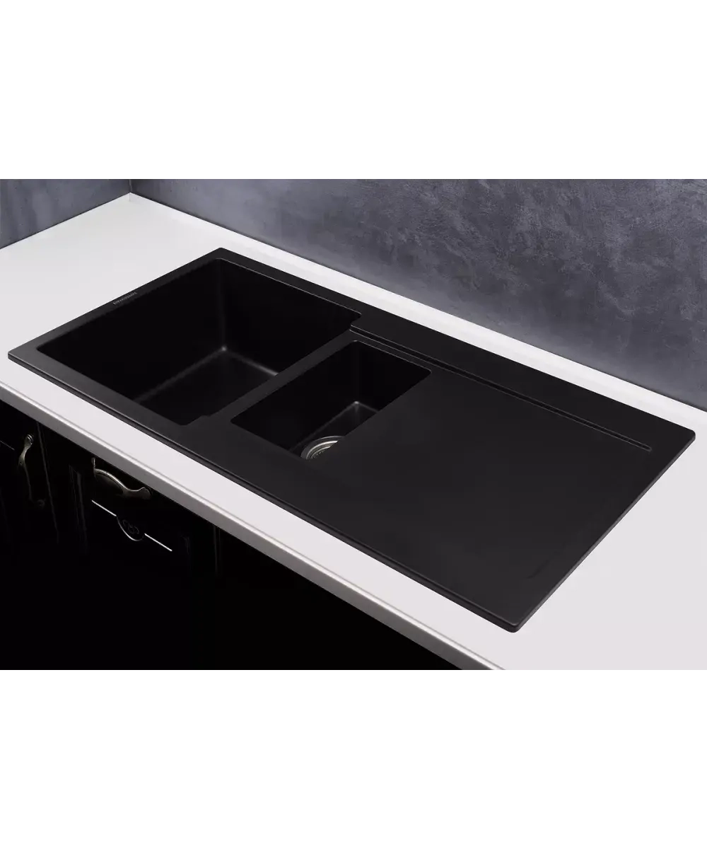 Кухонная мойка Kuppersberg MODENA 1,5B2D BLACK METALLIC фото 2