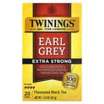 Twinings, черный чай, с бергамотом, экстракрепкий, 20 чайных пакетиков, 40 г (1,41 унции)