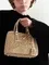 Мини-сумка-тоут Prada Galleria с кристаллами золотой