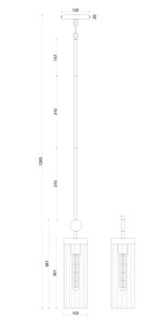 Подвес 1*E27 3099-1P золото Radiales Favourite