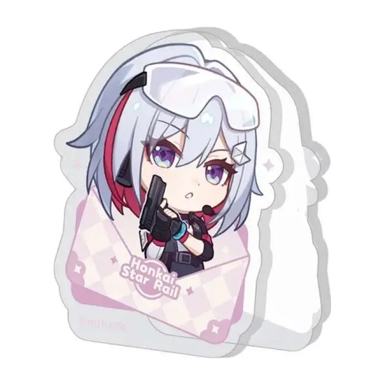 Зажим акриловый Honkai: Star Rail Топаз Topaz Nameless Guest's medal series