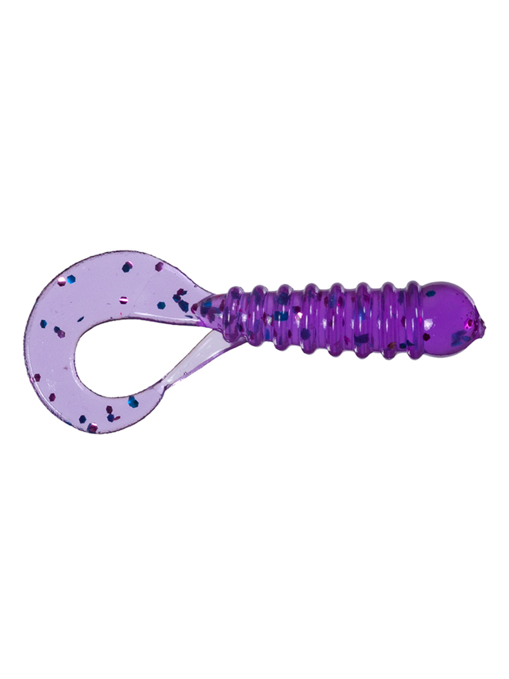 Приманка ZUB-TWIST-NANO  30мм(1,2")-15шт, (цвет 610) фиолетовый с блестками