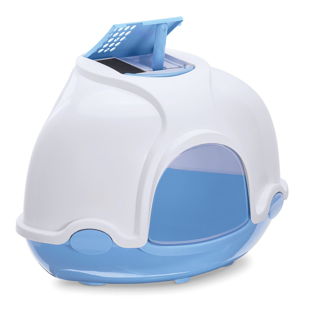 Био-туалет IMAC GINGER голубой для кошек 52х52х44,5h см