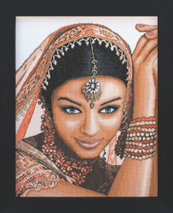 Набор для вышивания нитками Lanarte, Indian Model, 39х49 см