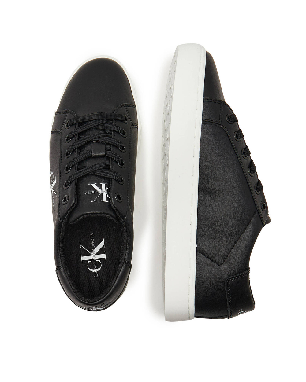 Кожаные кроссовки classic cupsole CALVIN KLEIN JEANS - черный(YM0YM00491)