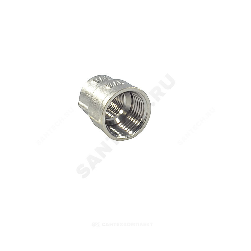 Муфта латунь никель переходная Ду 50х40 (2"х1 1/2") ВР/ВР SantechSystems