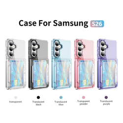 Прозрачный чехол Lumen Case с подставкой 2‑в‑1 и отделением для карт: Samsung Galaxy S25