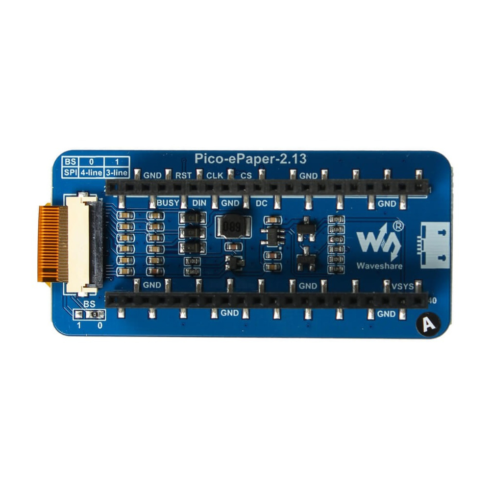 E-ink дисплей для Raspberry Pi Pico / 2,13” / 250×122 / SPI