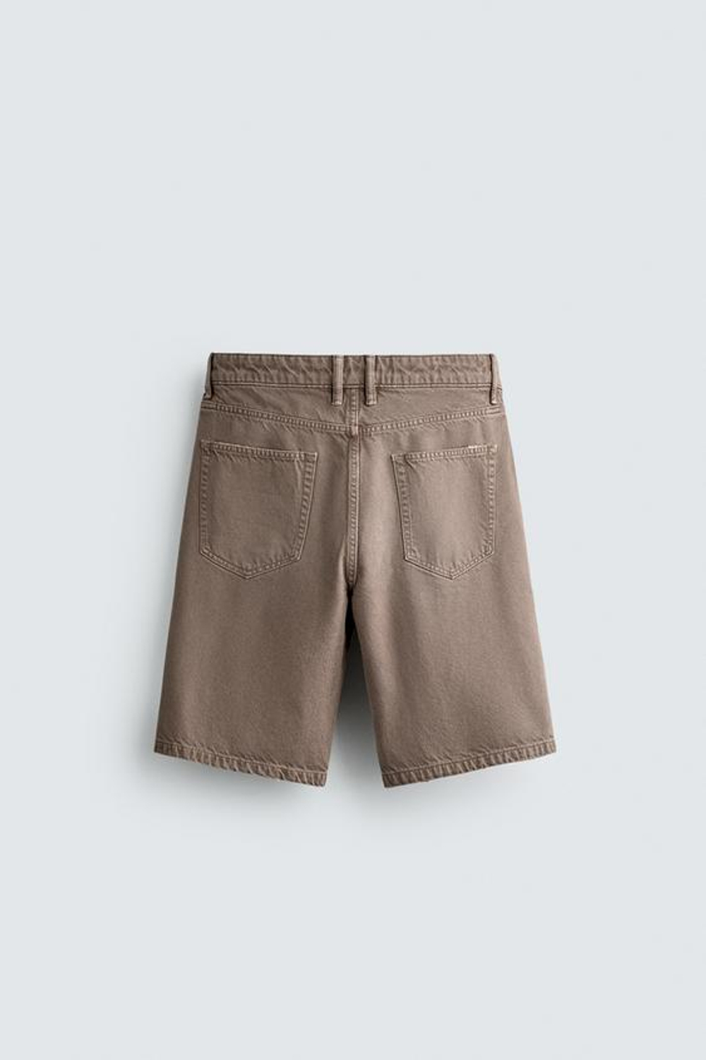 ZARA ДЖИНСОВЫЕ ШОРТЫ RELAXED FIT, КОРИЧНЕВЫЙ