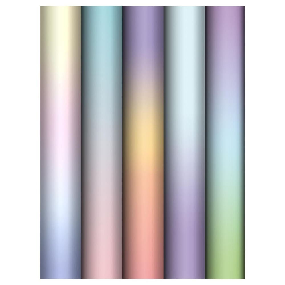 Упаковочная бумага глянц. 70*100см. "Gradient" 80 г/м2, разноцветный принт, 5 диз. (MESHU)