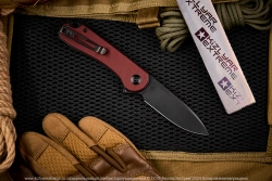 Нож Civivi Elementum C907A-1 сталь D2 BlackWash рукоять Burgundy G10