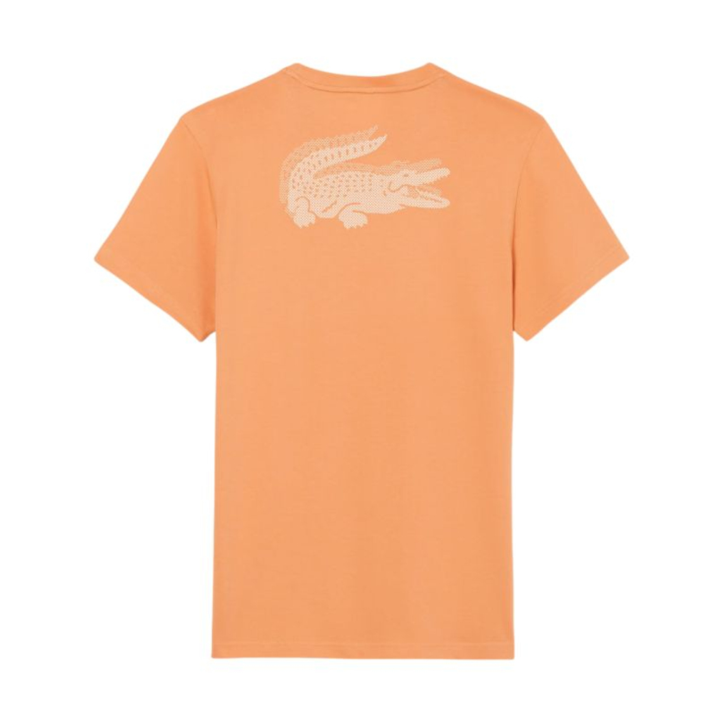 Теннисная футболка Lacoste Ultra Dry Crocodile Graphic - blossom/angie