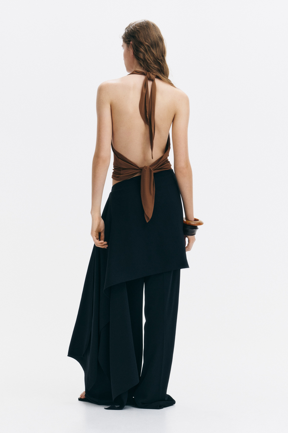 Топ с вырезом-качели и завязками - H&M