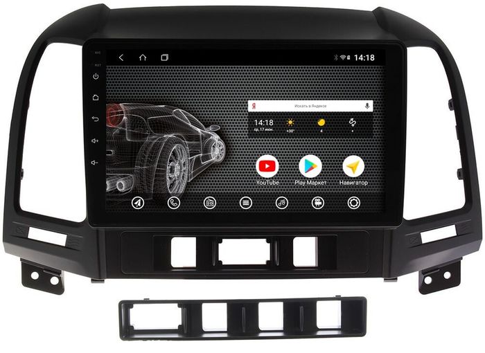 Магнитола для Hyundai Santa Fe 2006-2012 - AK371R9-MTK Android 10
