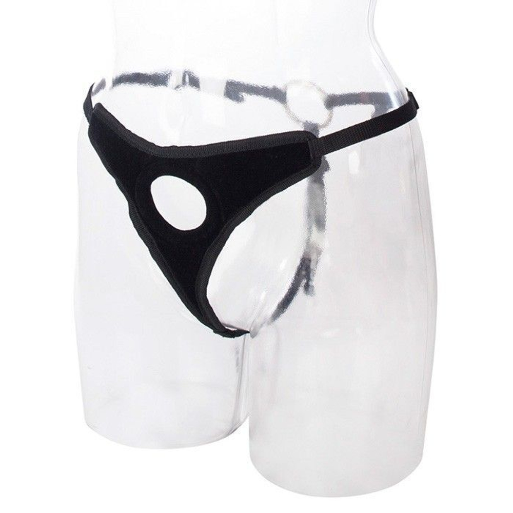 Трусы для страпона с универсальным креплением Universal Love Rider Luxe Harness (Цвет: черный)