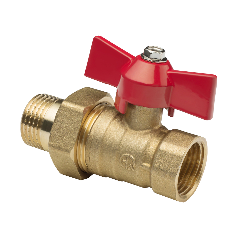 Кран шаровый американка AQUALINK Г/Ш 1/2" бабочка