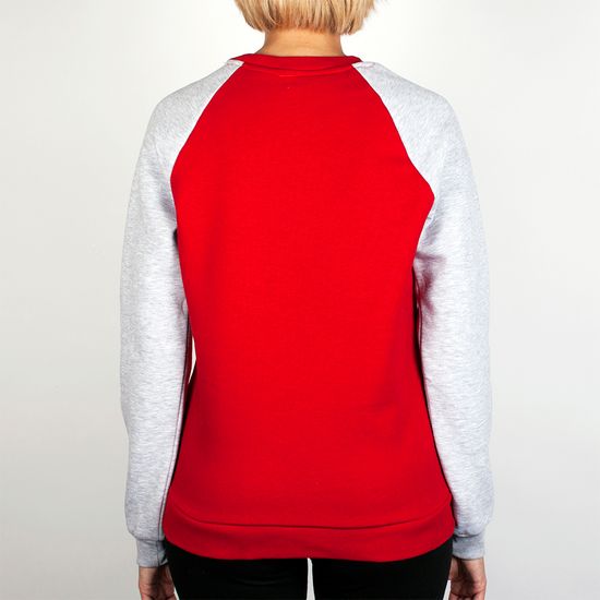 СВИТШОТ SKILLS W SCRIPT LOGO CREWNECK (RED-LIGHT GREY)