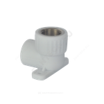 Угольник PP-R комбинированный белый Дн 25х3/4" ВР с креплением VALFEX 10120125