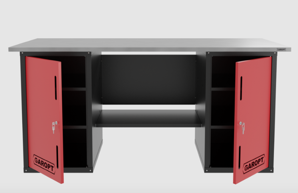 Верстак двухтумбовый, красный 1800*700 Garopt, GT1800DD.red