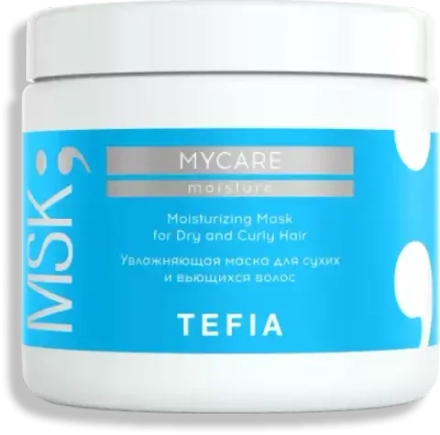 Увлажняющая маска для сухих и вьющихся волос Moisturizing Mask for Dry and Curly HairMoisturizing Conditioner for Dry and Curly Hair Tefia MY Mycare, 500 мл