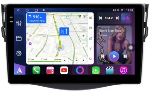 Магнитола для Toyota RAV4 3 2005-2012, Vanguard - FarCar S500-TS10 монитор 9.5" QLED на Android 14, Быстрая, CarPlay, 4G SIM-слот