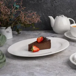 Блюдо овальное 30*21 см h2 см белое фарфор P.L. Proff Cuisine [4]