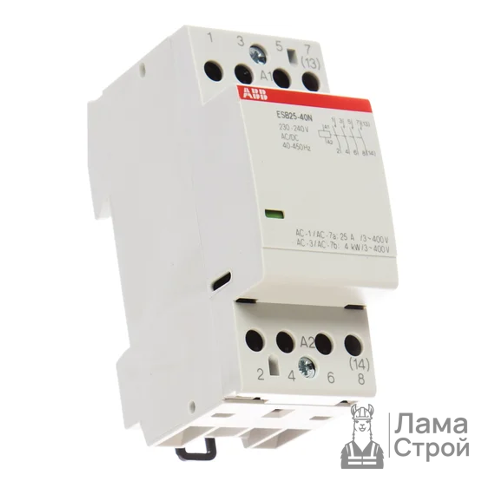 Контактор модульный 2-полюсный ABB ESB25-40N-06 25 А АС 230 В 2540