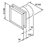 Накладной вентилятор Helios MiniVent M1/120 P (датчик движения)