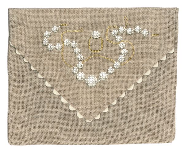 Набор для вышивания нитками Le Bonheur des Dames, конверта Bijoux (Бижутерия), 17х14.5 см