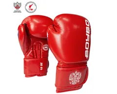 Перчатки боксерские BoyBo TWIN, IKB-42 (одобрено ФБР, ФКР) красный