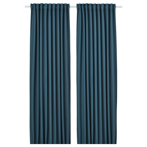 Комплект штор IKEA ANNAKAJSA (АННАКАЙСА), Синий, 145х250 см, 2 шт