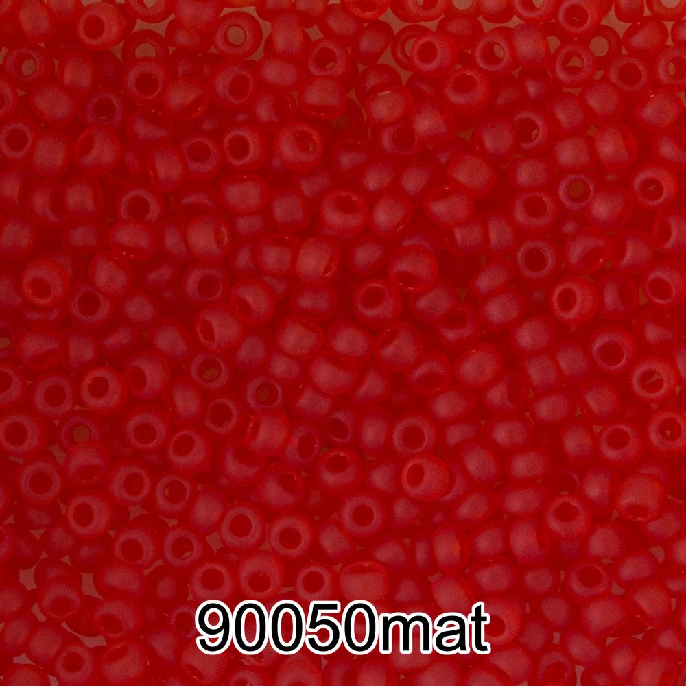 Бисер Preciosa 10/0 (2.3 мм), 500 г, 90050 mat (Ф641) оранжево-красный мат.