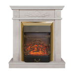 Каминокомплект Real Flame Adelaida WT с очагом Majestic Lux Brass