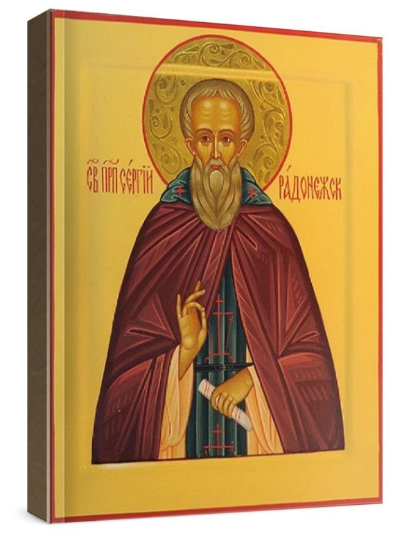 Сергий Радонежский (рукописная икона)