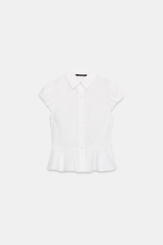 ОДНОТОННАЯ РУБАШКА С БАСКОЙ — ZARA