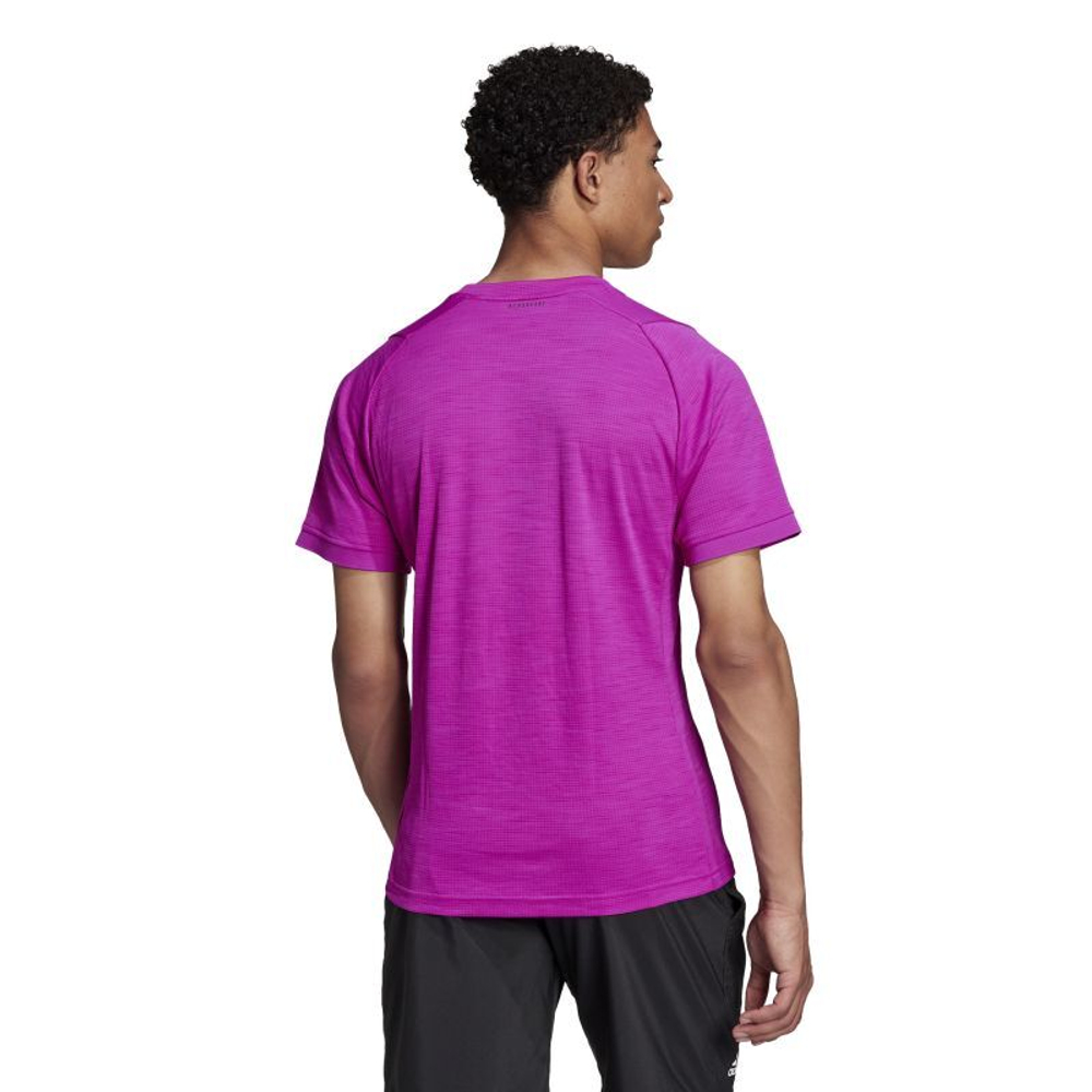 Мужская теннисная футболка Adidas Tennis Freelift T-Shirt M - sonic fuchsia/black