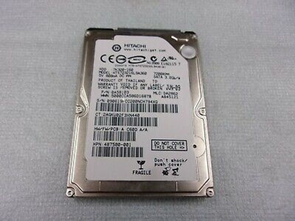 Жесткий диск Hitachi SATA 160GB 7.2K 2.5 0A58103