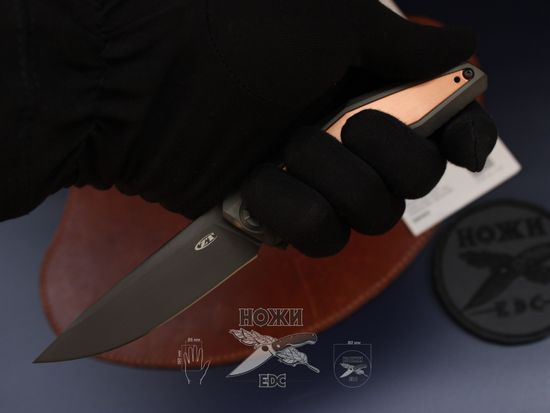 Складной нож Zero Tolerance 0470S110V c клинком из стали CPM-S110V, рукоять медь / титан