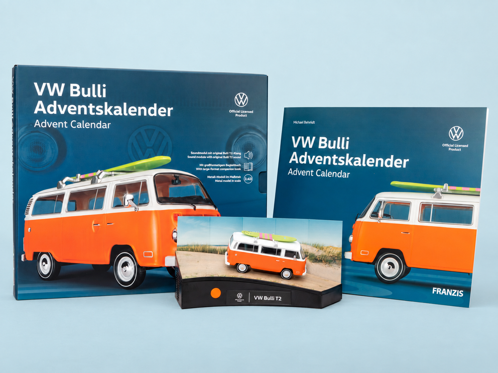 Адвент-календарь Franzis Volkswagen Bulli T2 1967 года 1:43