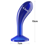 Синяя анальная втулка Flawless Clear Prostate Plug 6.0 - 15 см. (Цвет: синий)